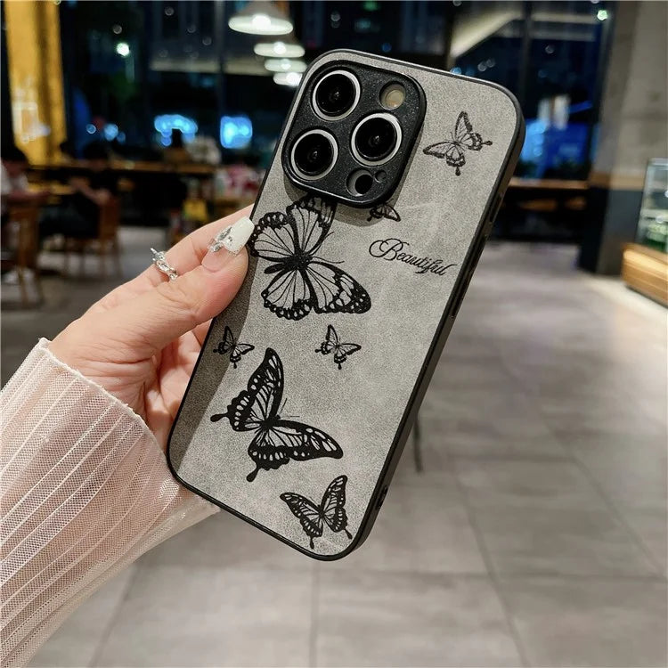 For iPhone 13 Pro Case Pattern Print PU+PC+TPU Slim Phone Cover