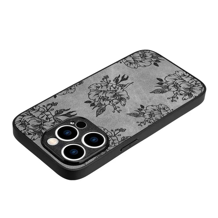 For iPhone 13 Pro Case Pattern Print PU+PC+TPU Slim Phone Cover