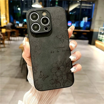 For iPhone 14 Pro Case PU Leather+PC+TPU Retro Pattern Design Back Cover