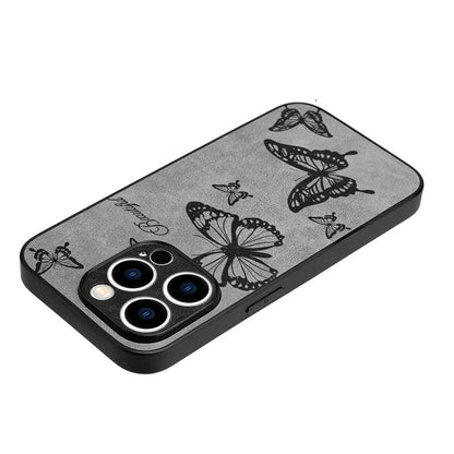For iPhone 14 Pro Case PU Leather+PC+TPU Retro Pattern Design Back Cover