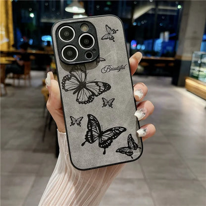 For iPhone 14 Pro Case PU Leather+PC+TPU Retro Pattern Design Back Cover
