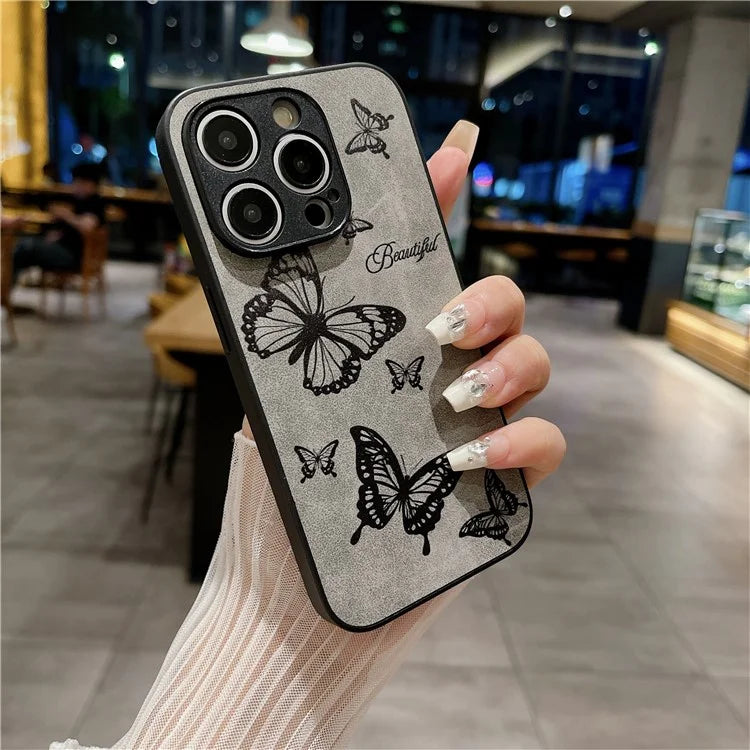 For iPhone 14 Pro Case PU Leather+PC+TPU Retro Pattern Design Back Cover