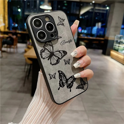 For iPhone 14 Pro Case PU Leather+PC+TPU Retro Pattern Design Back Cover