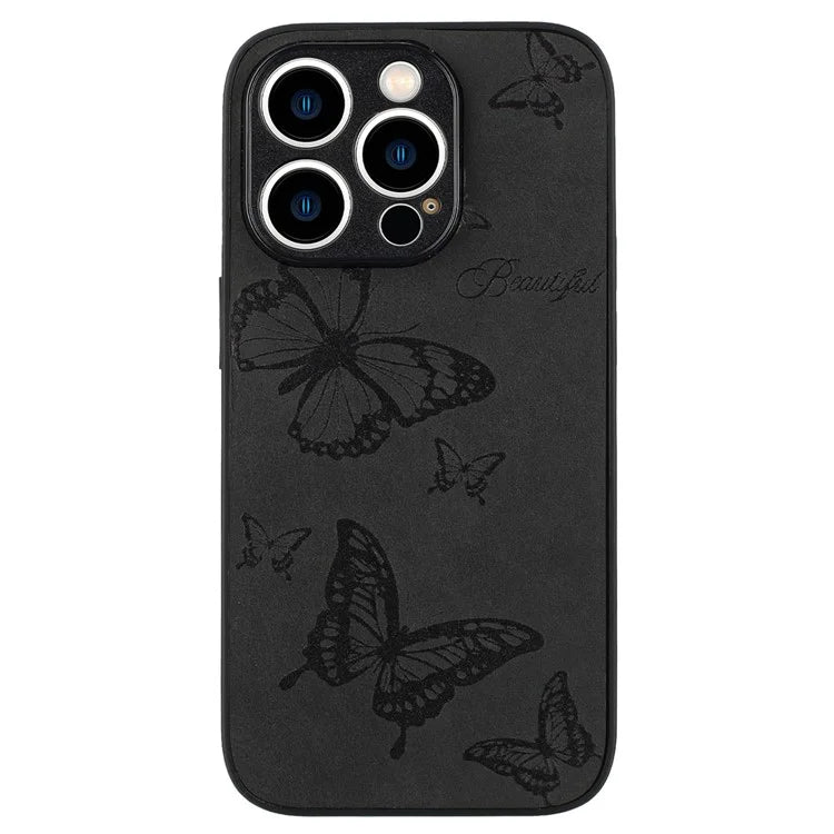 For iPhone 14 Pro Case PU Leather+PC+TPU Retro Pattern Design Back Cover
