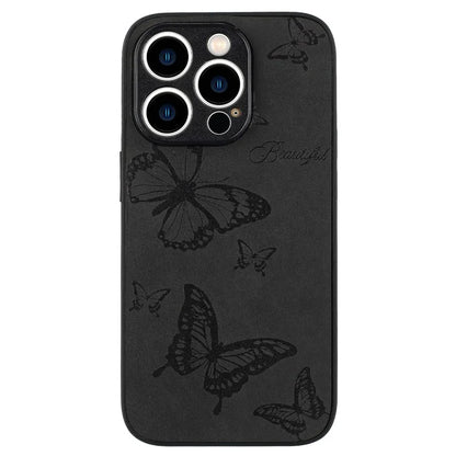 For iPhone 14 Pro Case PU Leather+PC+TPU Retro Pattern Design Back Cover