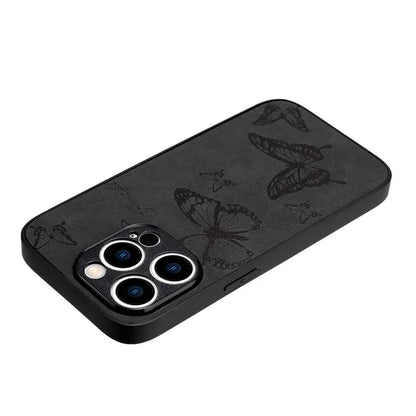 For iPhone 14 Pro Case PU Leather+PC+TPU Retro Pattern Design Back Cover