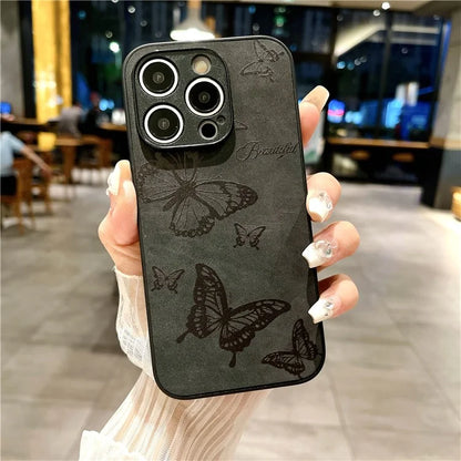 For iPhone 14 Pro Case PU Leather+PC+TPU Retro Pattern Design Back Cover