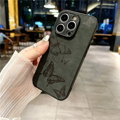 For iPhone 14 Pro Case PU Leather+PC+TPU Retro Pattern Design Back Cover