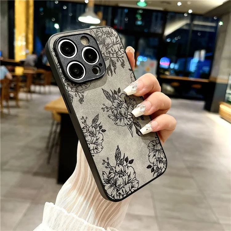 For iPhone 14 Pro Case PU Leather+PC+TPU Retro Pattern Design Back Cover