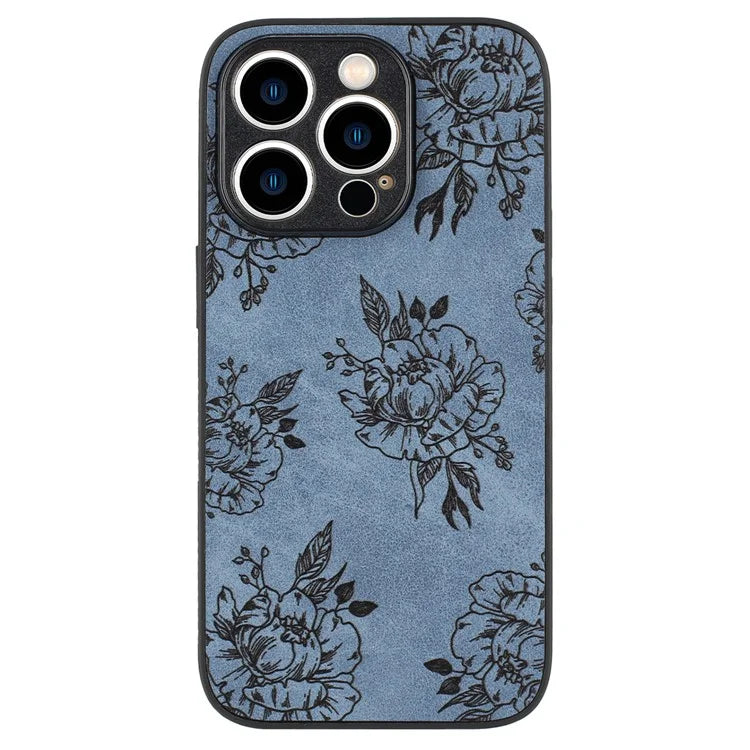 For iPhone 14 Pro Case PU Leather+PC+TPU Retro Pattern Design Back Cover