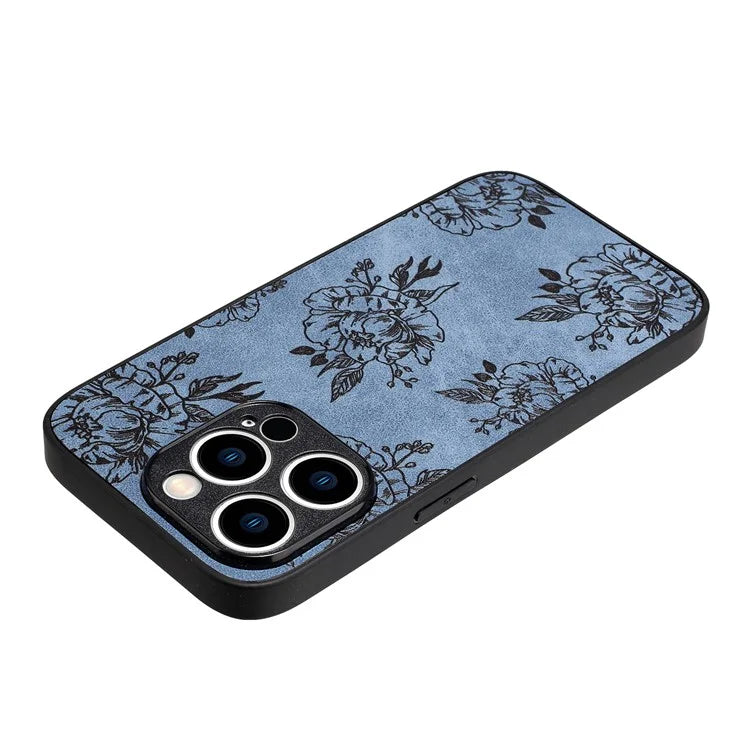 For iPhone 14 Pro Case PU Leather+PC+TPU Retro Pattern Design Back Cover