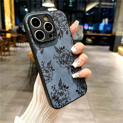 For iPhone 14 Pro Case PU Leather+PC+TPU Retro Pattern Design Back Cover