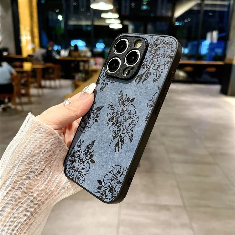 For iPhone 14 Pro Case PU Leather+PC+TPU Retro Pattern Design Back Cover