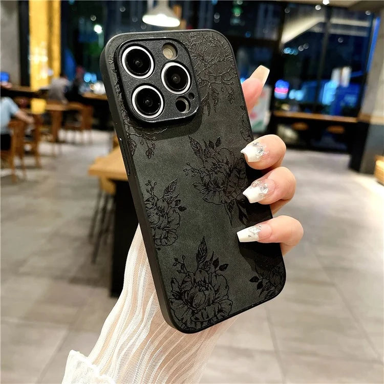 For iPhone 14 Pro Case PU Leather+PC+TPU Retro Pattern Design Back Cover