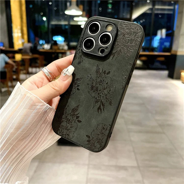 For iPhone 14 Pro Case PU Leather+PC+TPU Retro Pattern Design Back Cover