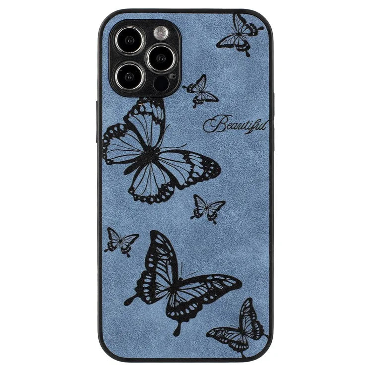 For iPhone 12 Pro Max Protective Case Pattern Print PU+PC+TPU Phone Cover