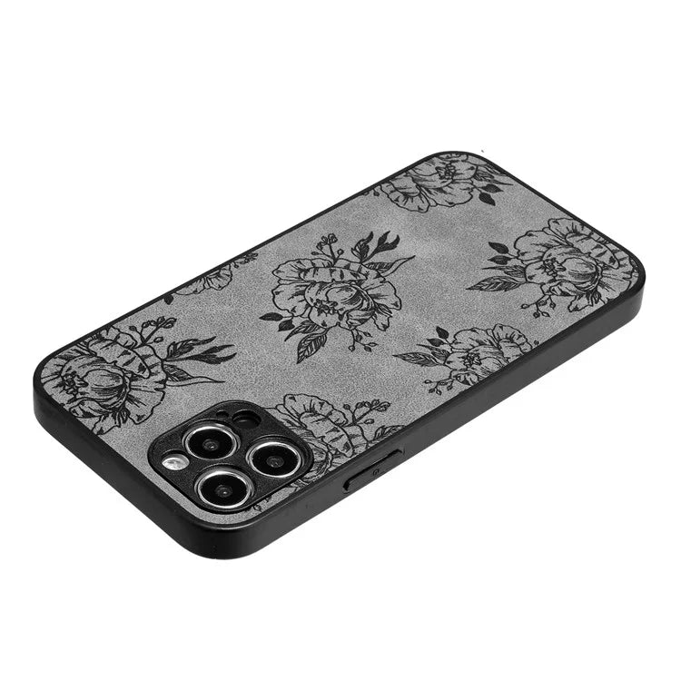 For iPhone 12 Pro Max Protective Case Pattern Print PU+PC+TPU Phone Cover