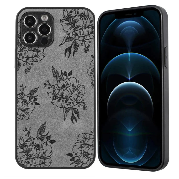 For iPhone 12 Pro Max Protective Case Pattern Print PU+PC+TPU Phone Cover