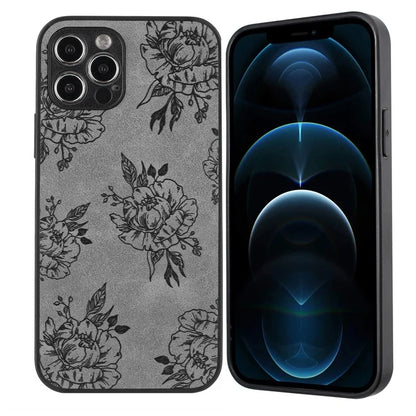 For iPhone 12 Pro Max Protective Case Pattern Print PU+PC+TPU Phone Cover