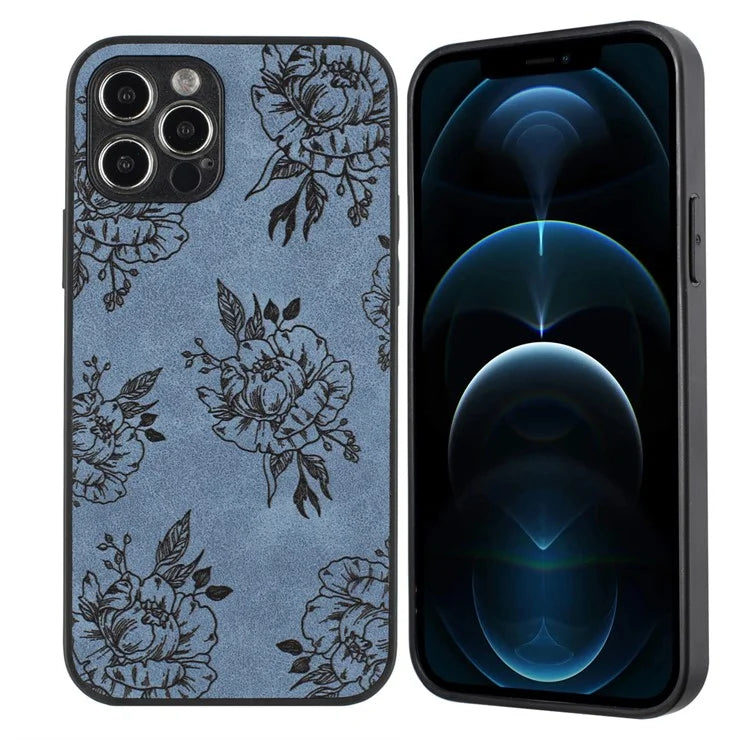 For iPhone 12 Pro Max Protective Case Pattern Print PU+PC+TPU Phone Cover