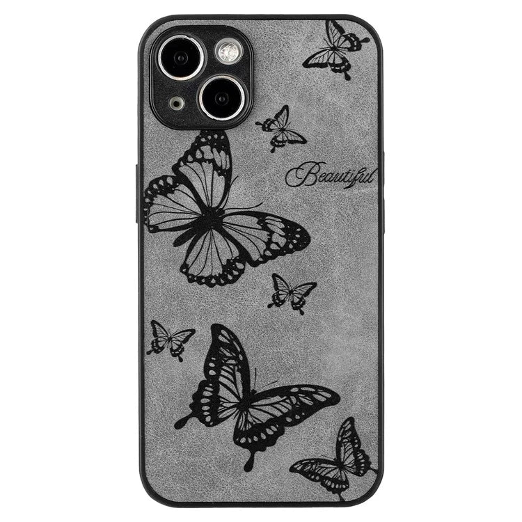 For iPhone 14 Case Pattern Print PU+PC+TPU Shockproof Phone Cover