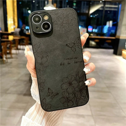 For iPhone 14 Case Pattern Print PU+PC+TPU Shockproof Phone Cover