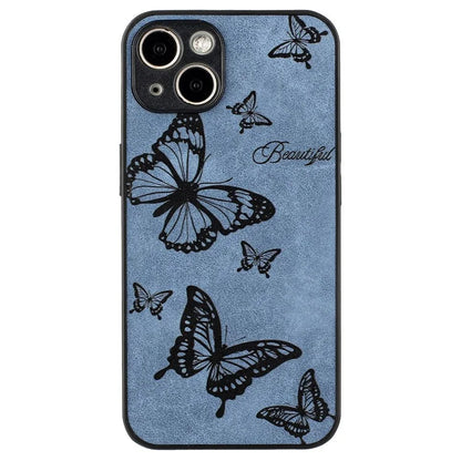 For iPhone 14 Case Pattern Print PU+PC+TPU Shockproof Phone Cover