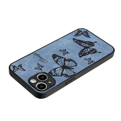 For iPhone 14 Case Pattern Print PU+PC+TPU Shockproof Phone Cover