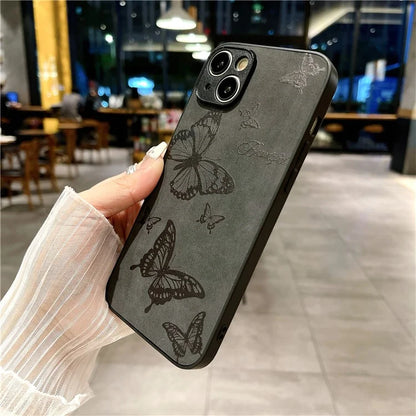 For iPhone 14 Case Pattern Print PU+PC+TPU Shockproof Phone Cover