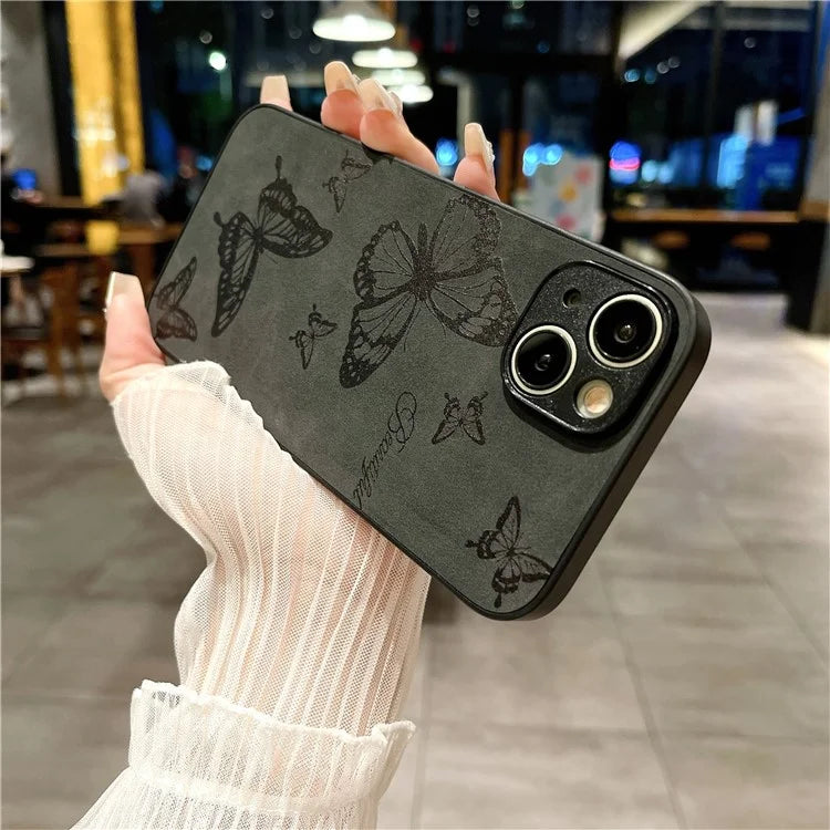 For iPhone 14 Case Pattern Print PU+PC+TPU Shockproof Phone Cover