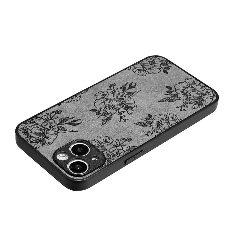 For iPhone 14 Case Pattern Print PU+PC+TPU Shockproof Phone Cover