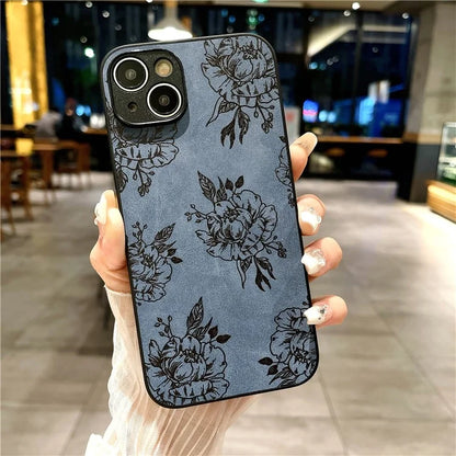 For iPhone 14 Case Pattern Print PU+PC+TPU Shockproof Phone Cover