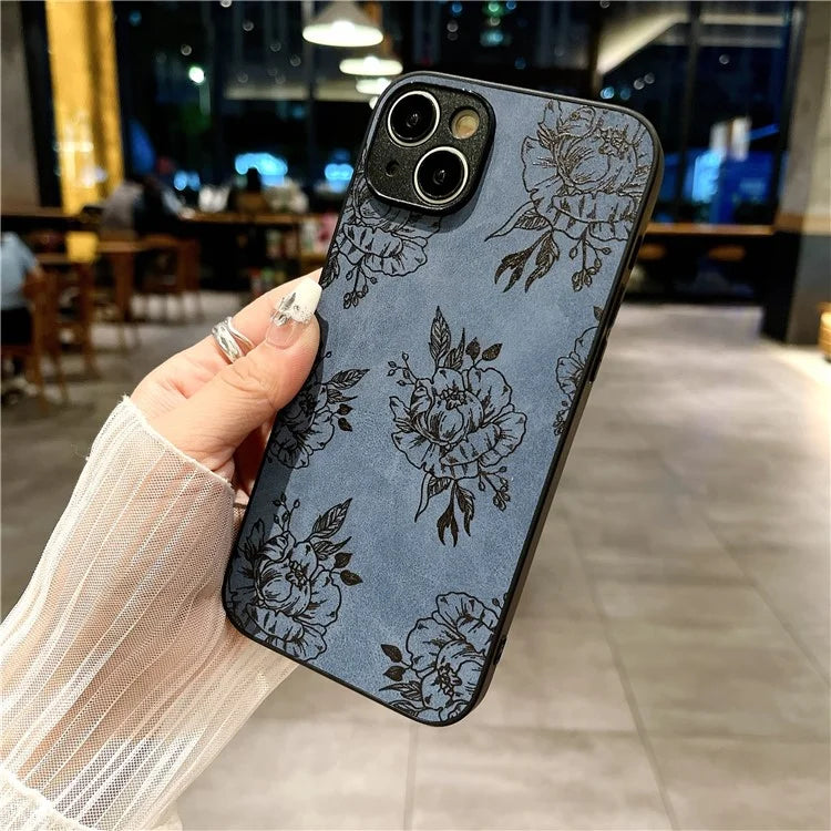 For iPhone 14 Case Pattern Print PU+PC+TPU Shockproof Phone Cover
