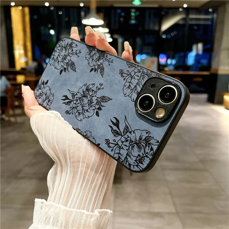 For iPhone 14 Case Pattern Print PU+PC+TPU Shockproof Phone Cover