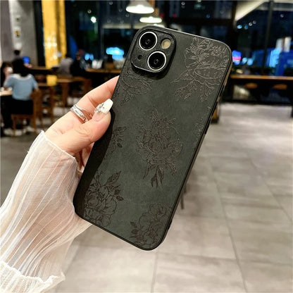For iPhone 14 Case Pattern Print PU+PC+TPU Shockproof Phone Cover