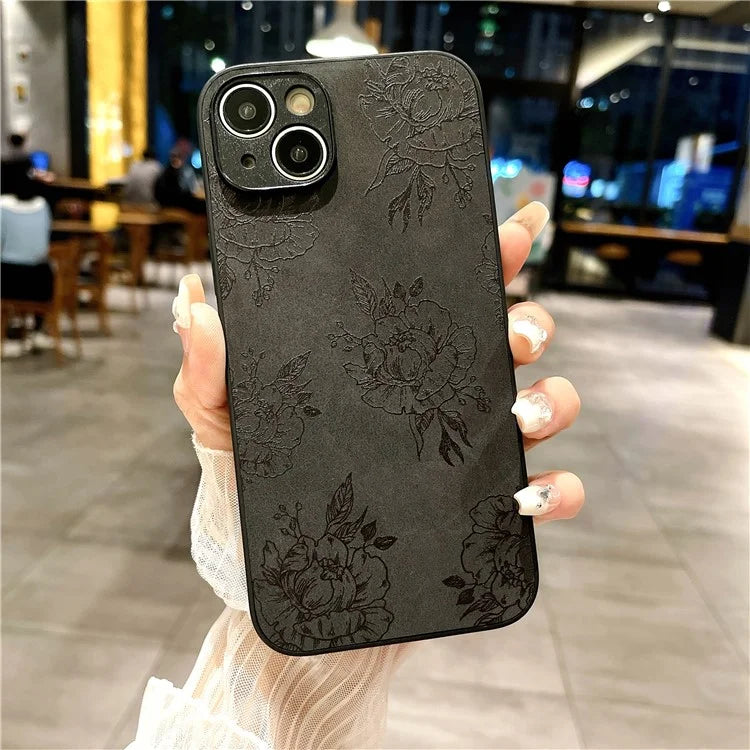 For iPhone 14 Case Pattern Print PU+PC+TPU Shockproof Phone Cover