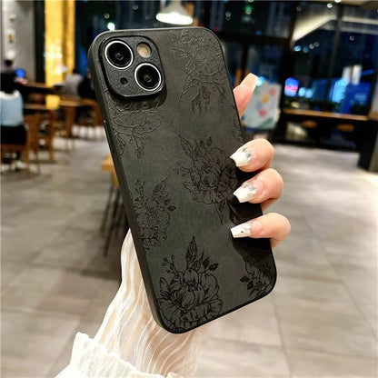 For iPhone 14 Case Pattern Print PU+PC+TPU Shockproof Phone Cover
