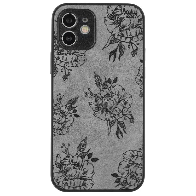 For iPhone 12 Butterfly Pattern Phone Case PU Leather+PC+TPU Cell Phone Cover