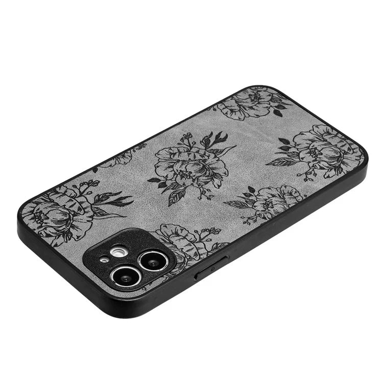 For iPhone 12 Butterfly Pattern Phone Case PU Leather+PC+TPU Cell Phone Cover