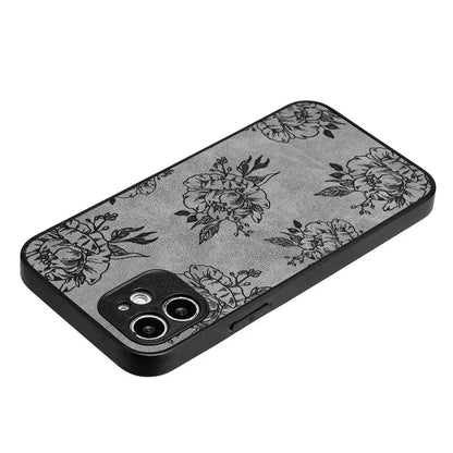 For iPhone 12 Butterfly Pattern Phone Case PU Leather+PC+TPU Cell Phone Cover