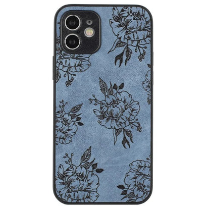 For iPhone 12 Butterfly Pattern Phone Case PU Leather+PC+TPU Cell Phone Cover