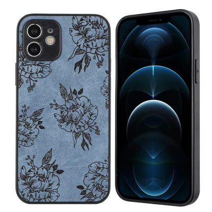 For iPhone 12 Butterfly Pattern Phone Case PU Leather+PC+TPU Cell Phone Cover