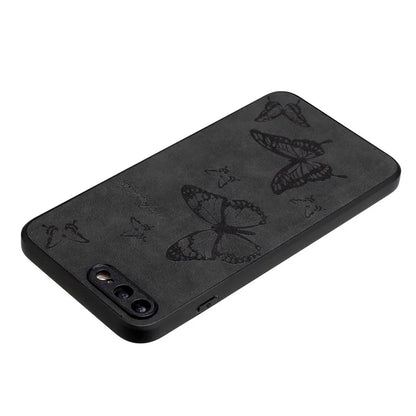Floral Phone Case for iPhone 7 Plus / 8 Plus PU Leather Coated PC+TPU Cover