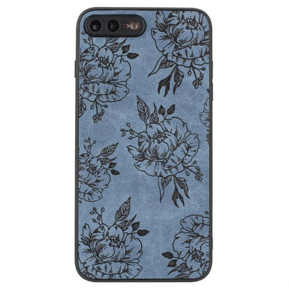 Floral Phone Case for iPhone 7 Plus / 8 Plus PU Leather Coated PC+TPU Cover