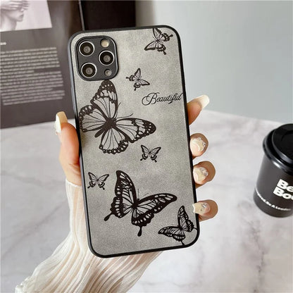 Floral Phone Case for iPhone 11 PU Leather+PC+TPU Bump Proof Back Protector Cover