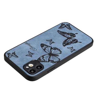 Floral Phone Case for iPhone 11 PU Leather+PC+TPU Bump Proof Back Protector Cover