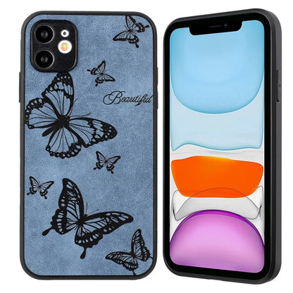 Floral Phone Case for iPhone 11 PU Leather+PC+TPU Bump Proof Back Protector Cover