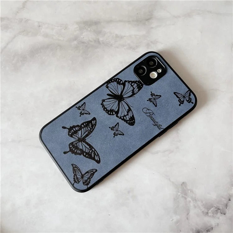Floral Phone Case for iPhone 11 PU Leather+PC+TPU Bump Proof Back Protector Cover