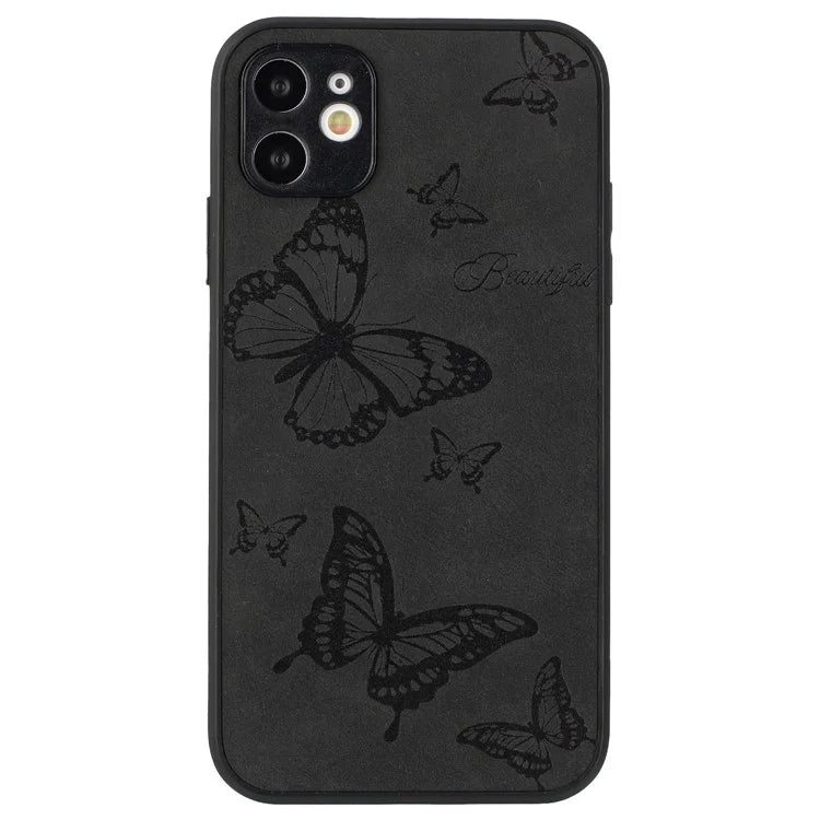 Floral Phone Case for iPhone 11 PU Leather+PC+TPU Bump Proof Back Protector Cover