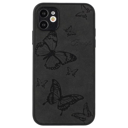 Floral Phone Case for iPhone 11 PU Leather+PC+TPU Bump Proof Back Protector Cover